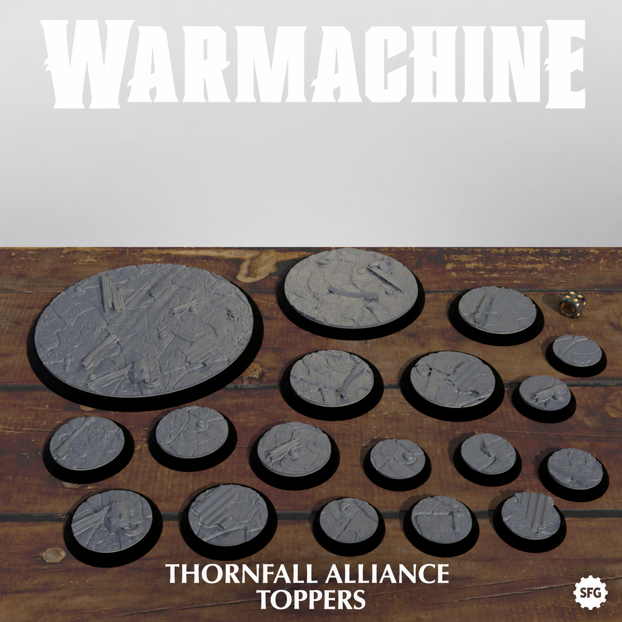 Thornfall Alliance Base Toppers — 1x 120mm — design reference